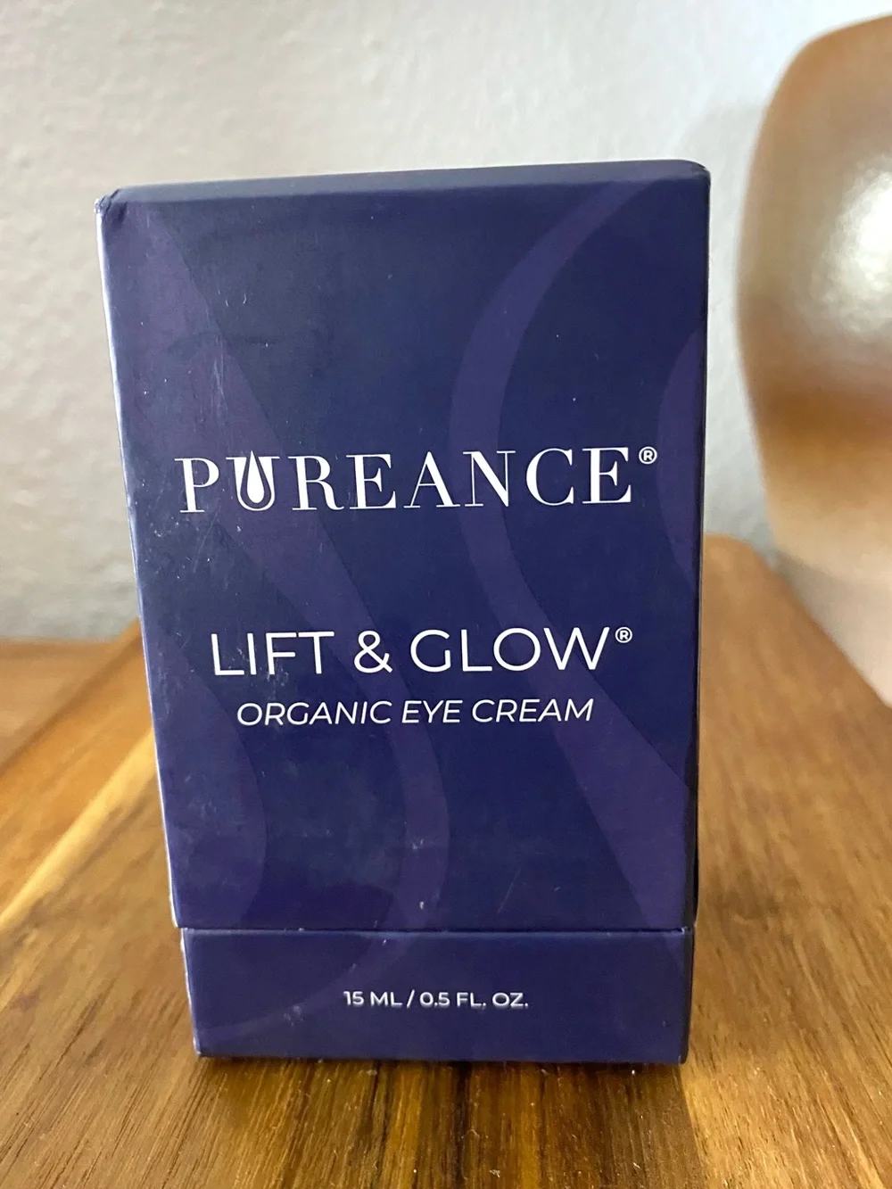 New Pureance Lift & Glow Organic Eye Cream 15ml 0.5 oz Anti Aging Dark Circles